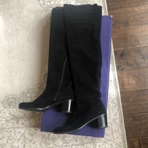 Stuart Weitzman All Leg Black Suede Thigh Boots 10